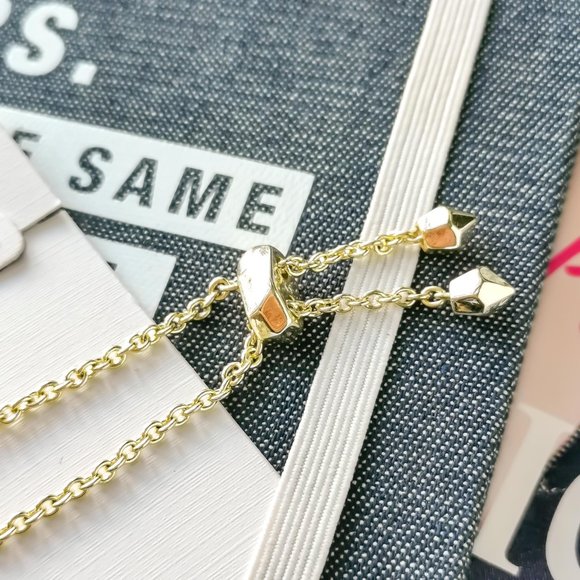 New Gold kendra scott Elaina Adjustable Chain Bracelet Purple Pearl - Picture 3 of 3